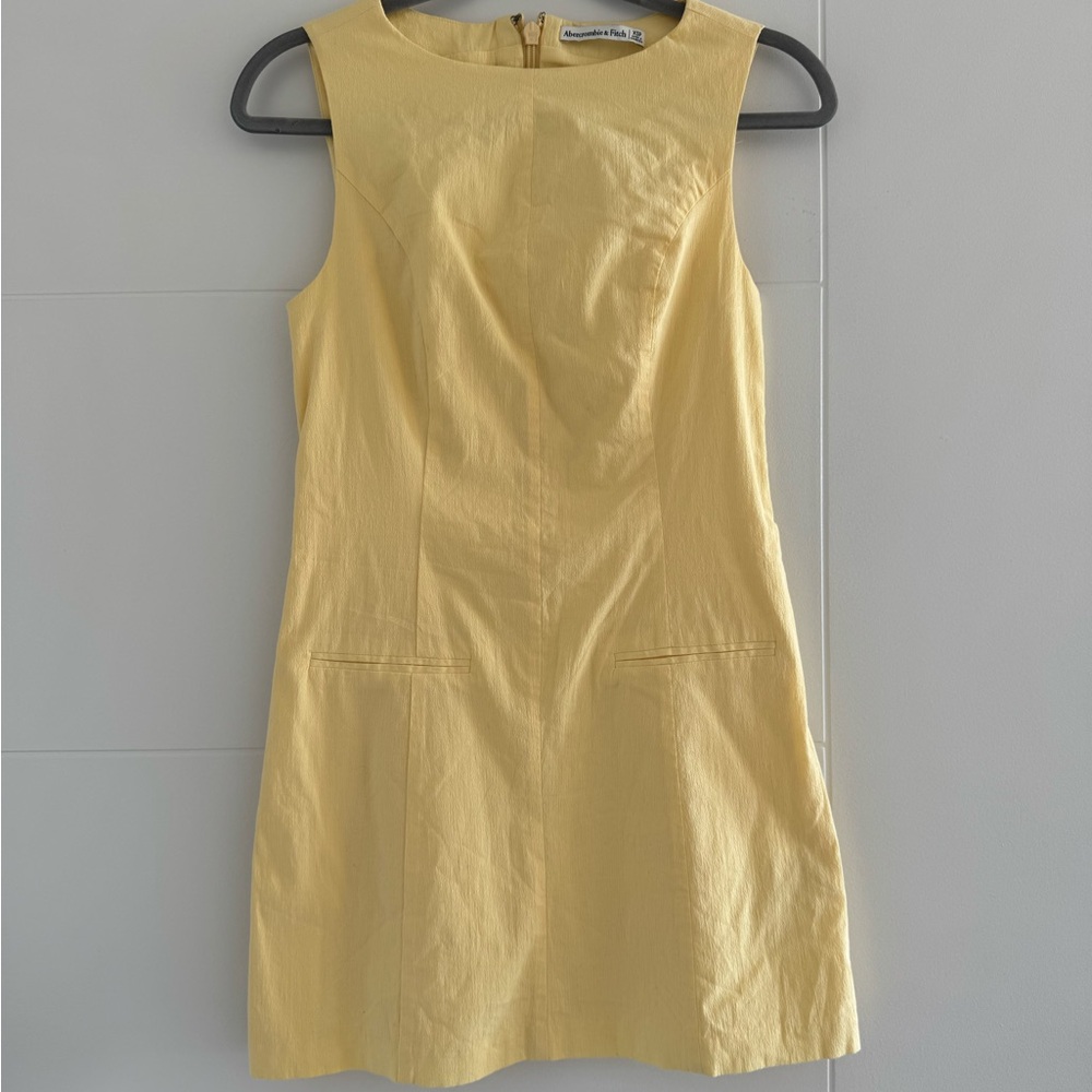 A&F Butter Yellow Tailored Mini Dress
